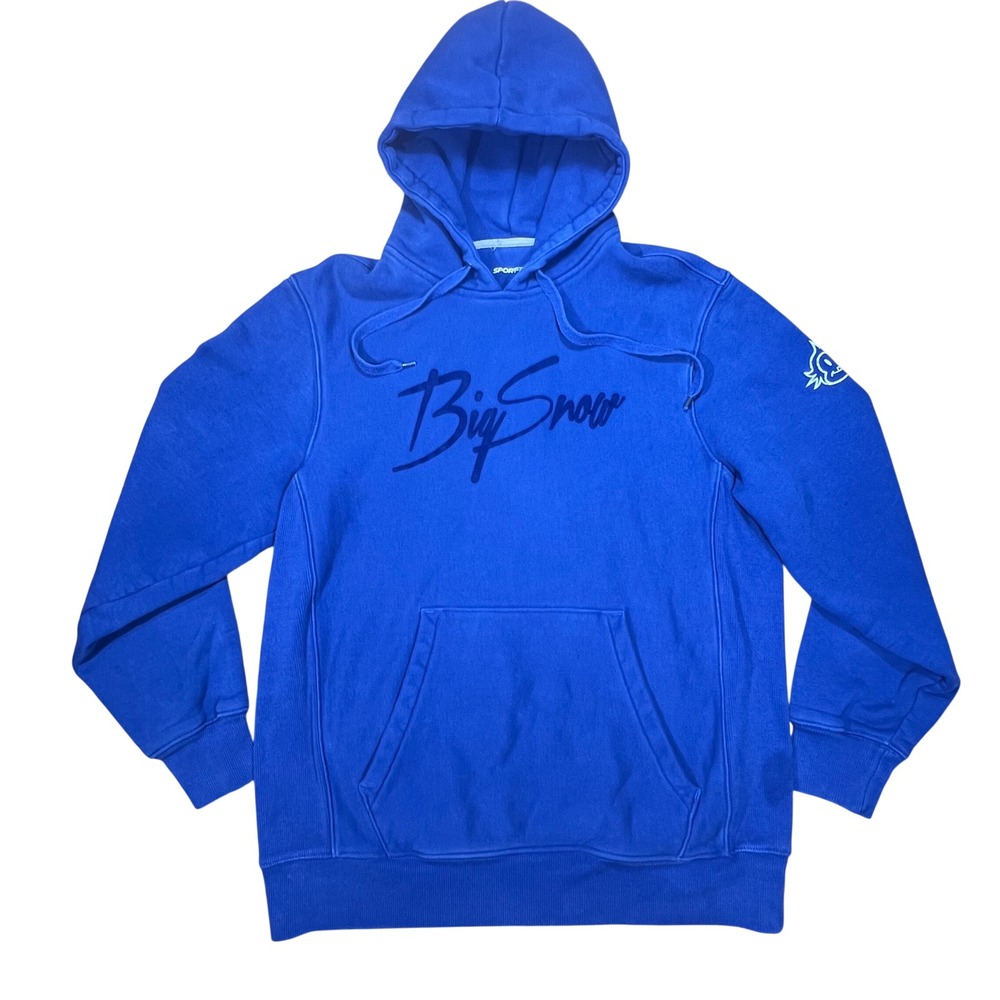 SPORT TEK‎ Royal Blue Big Snow Graphic Hoodie Sweatshirt Mens Size L